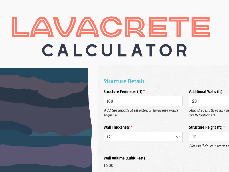 Lavacrete Calculator Podia 4x3
