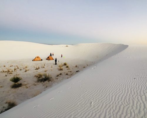 Camp at White Sands