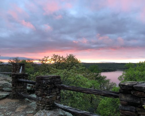 Lake Mineral Wells Sunset Rocks