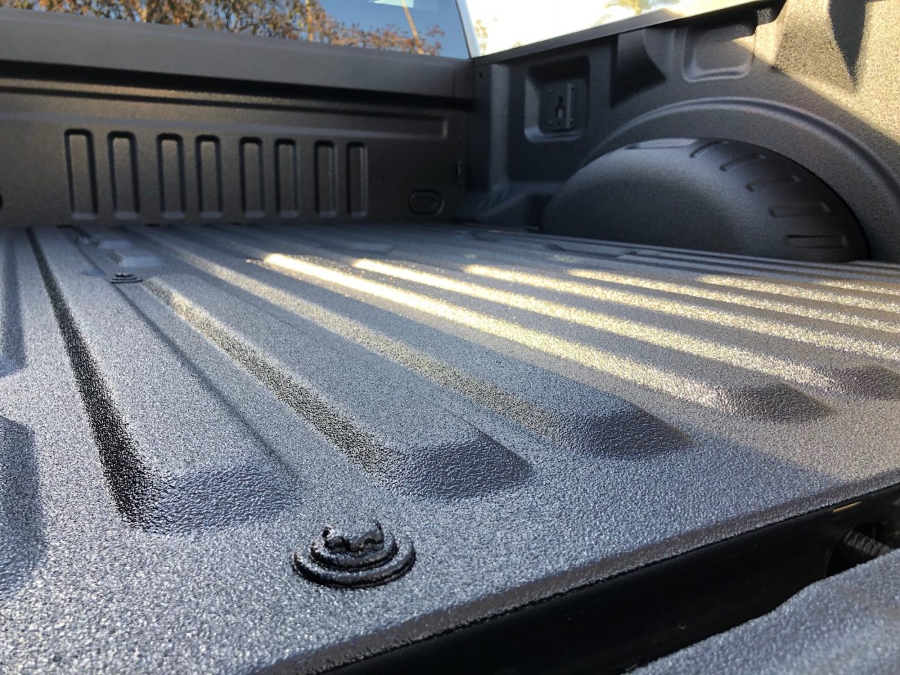 2017 Ford F250 Close Up Detail of Spray In Liner
