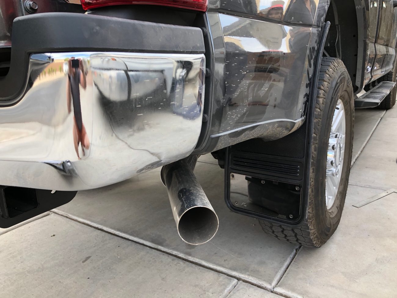 Gatorback mudflap installed on 2017 F250