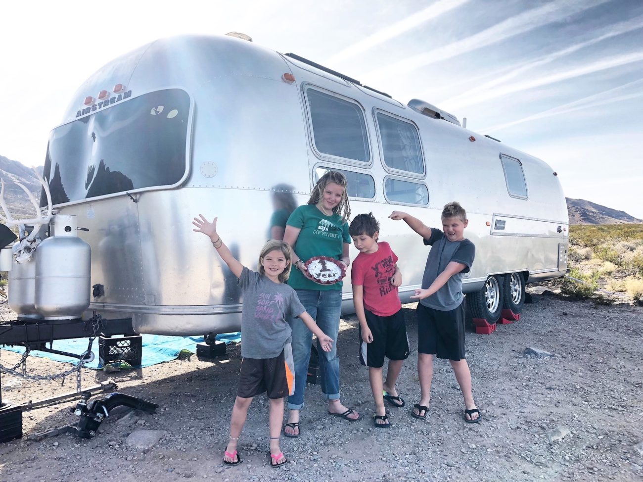 one year celebration in Airstream