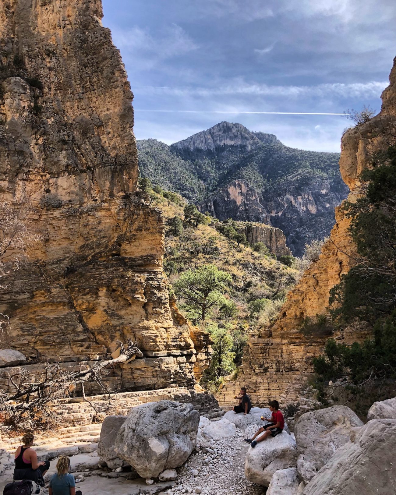 at the top of Devil's Hall trail