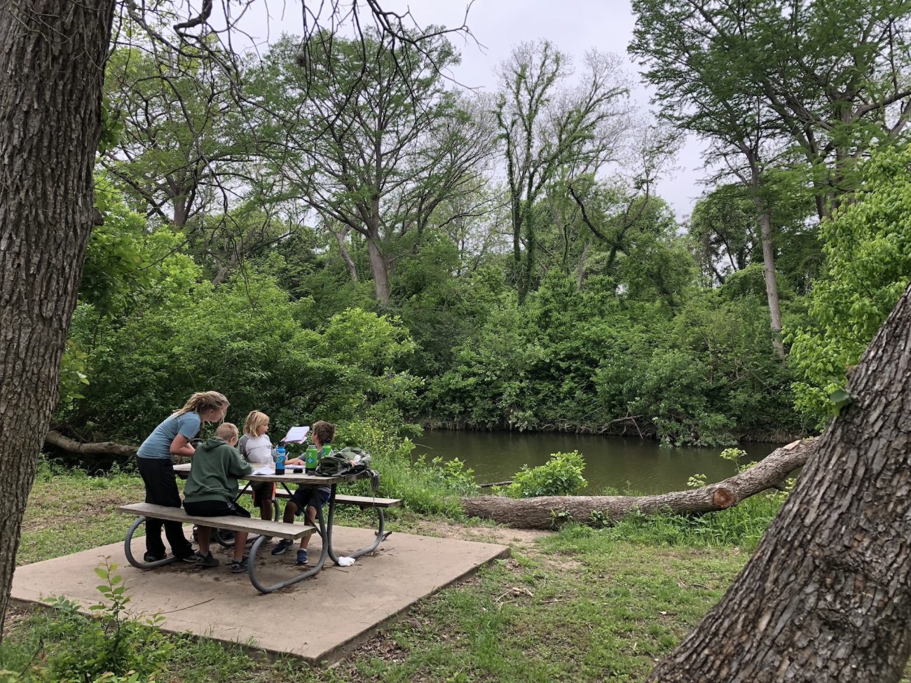 Homework at McKinney Falls State Park