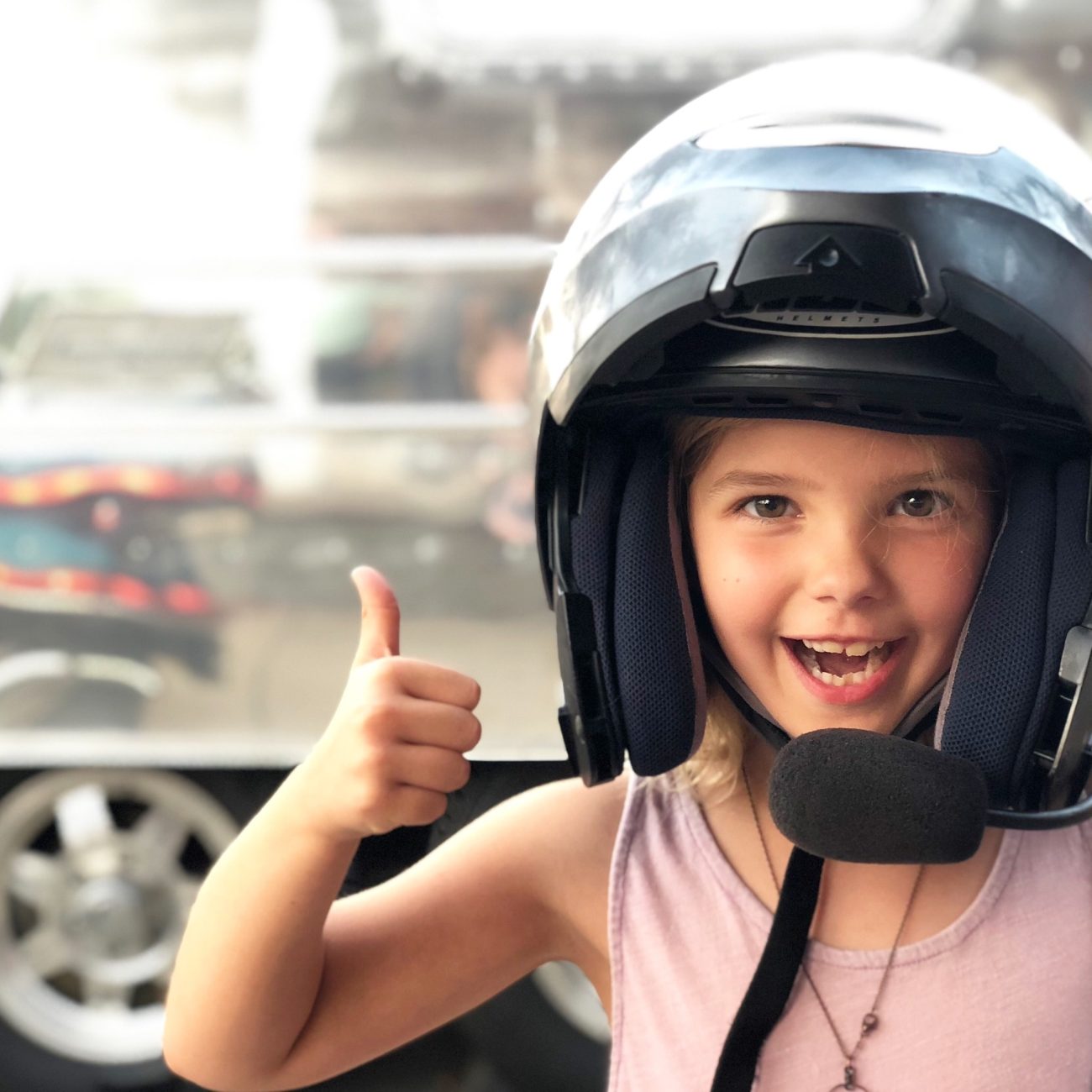 Ada takes a motorcycle ride