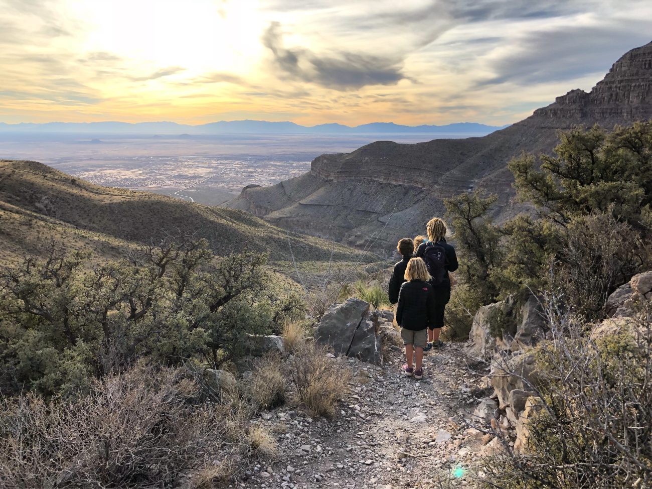 Dog Canyon Kids Sunset