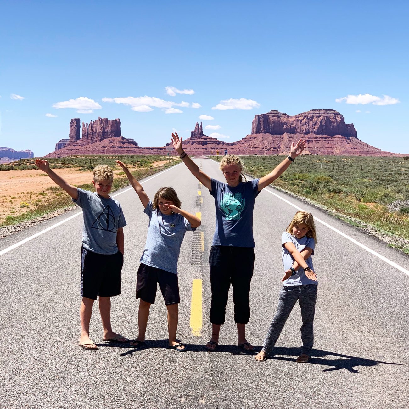 kids at monument valley