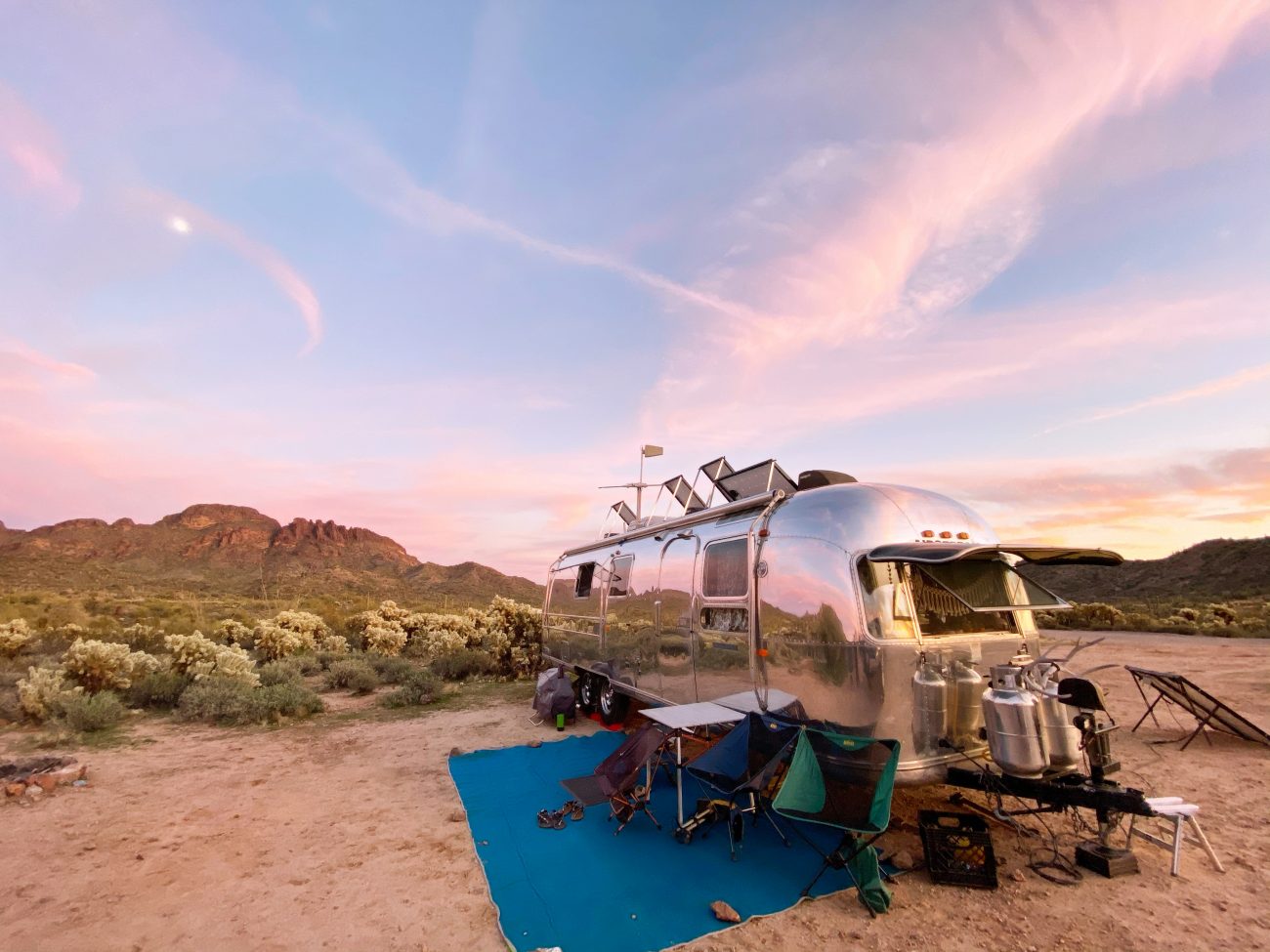 Airstream in Arizona Sunset