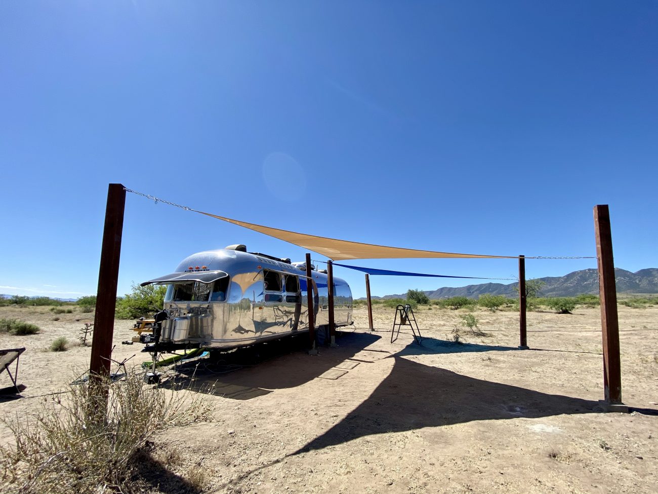 Airstream with Shade Sails
