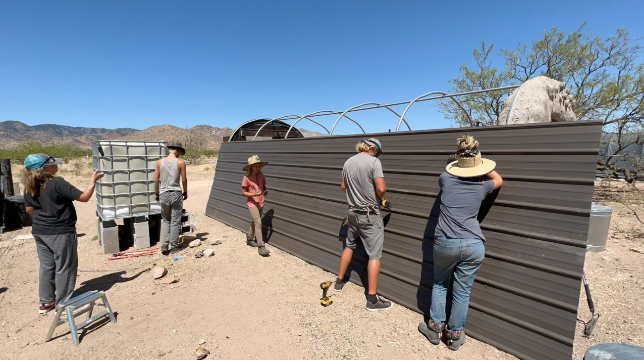 Metal Panels in Place