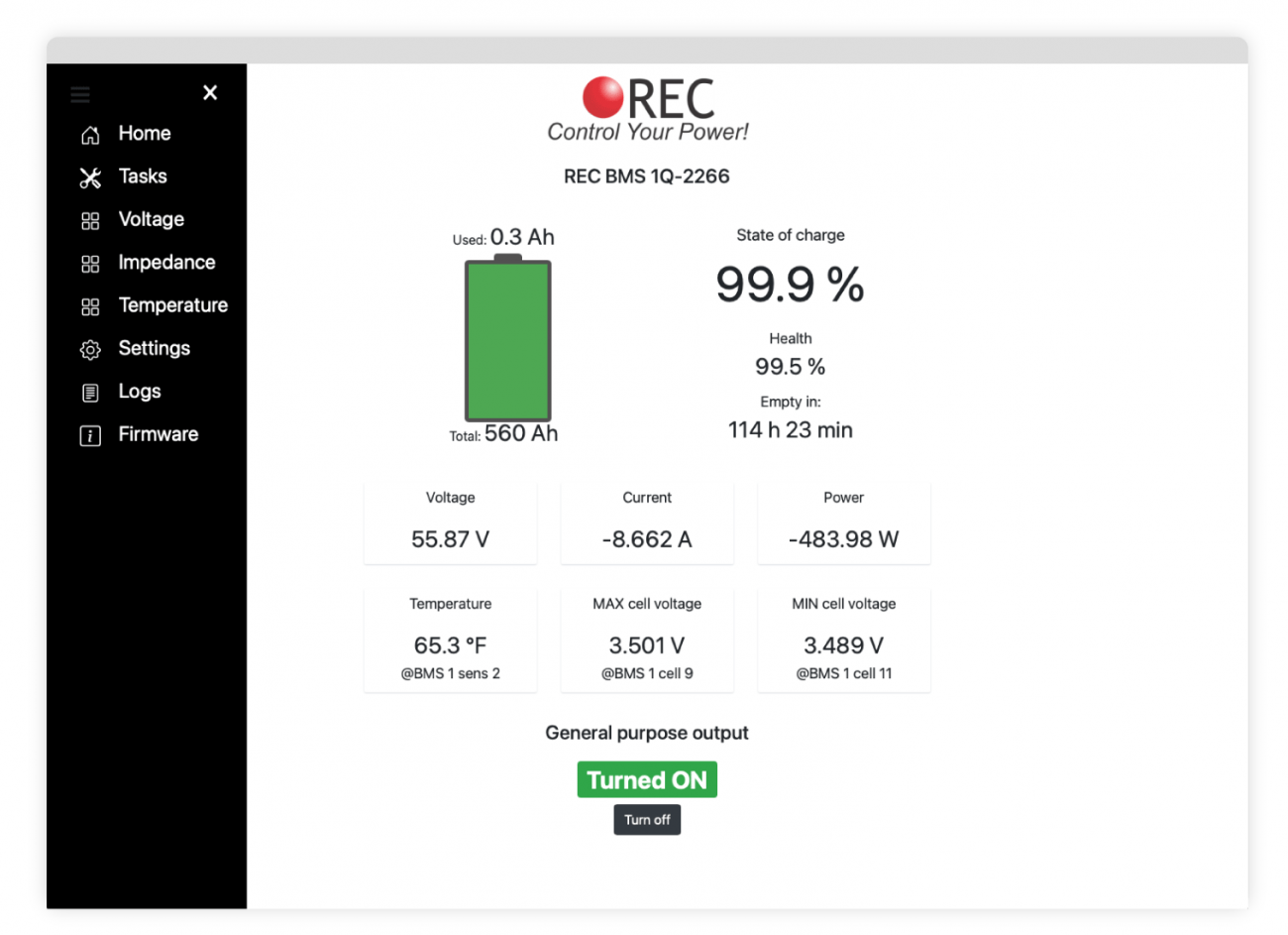 REC WiFi Web App