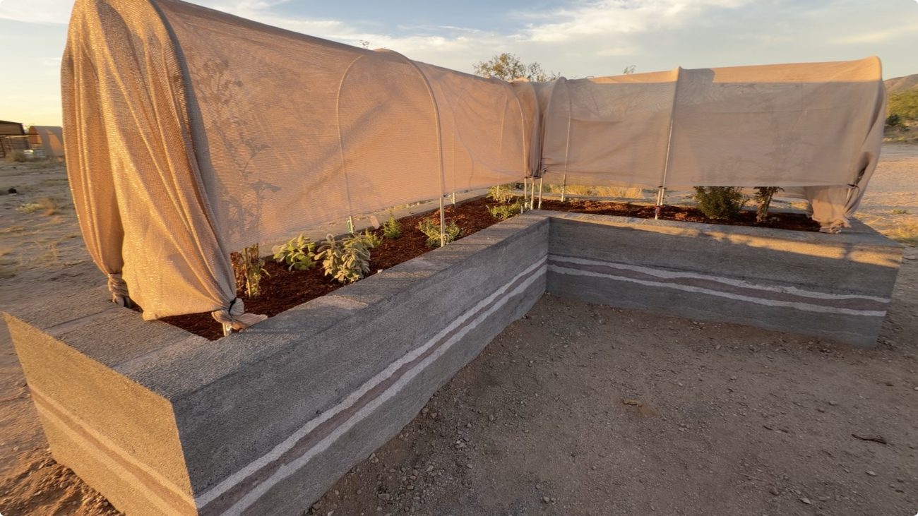 Lavacrete Garden Beds