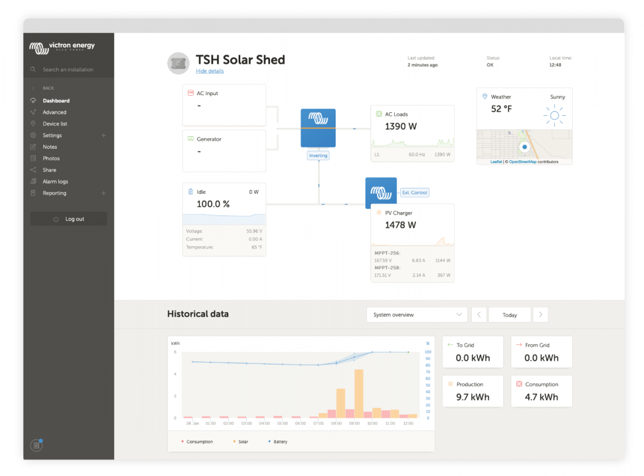 Victron Remote Management or VRM Desktop Web App