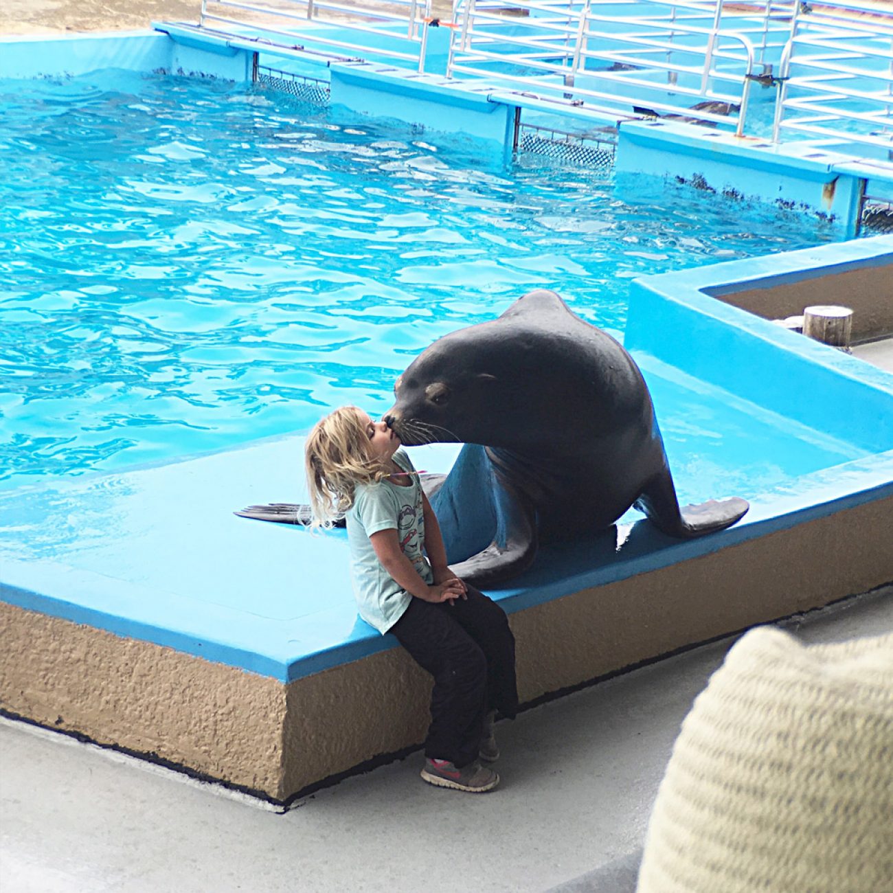 Ada kisses Sea Lion