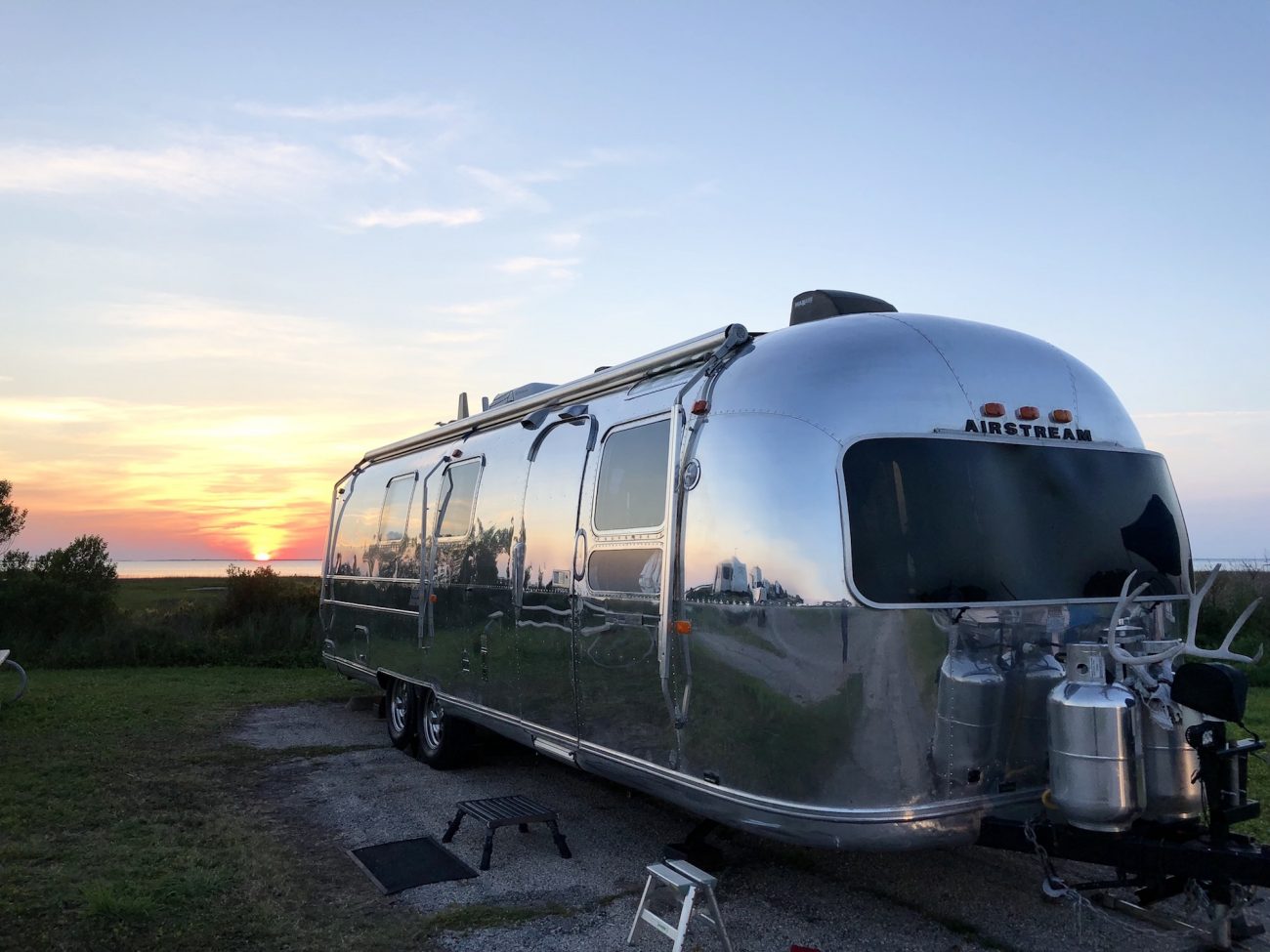 Vintage Airstream at Sunset