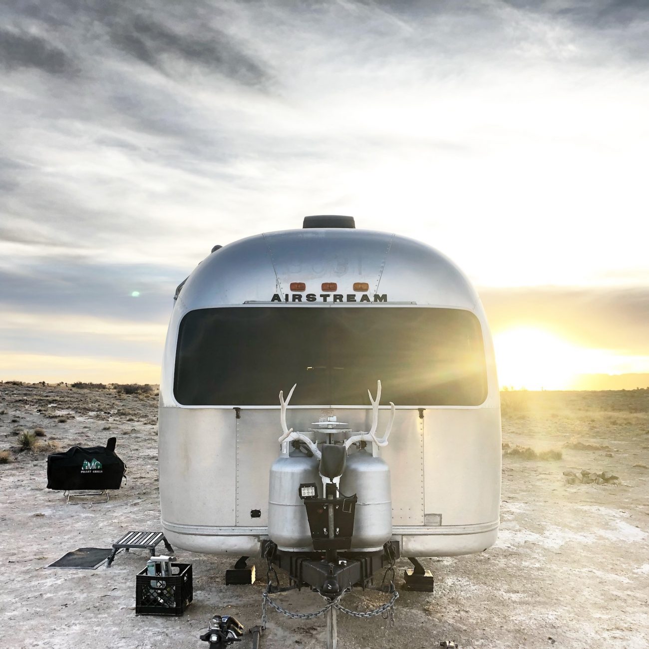 Airstream in Cow Pasture