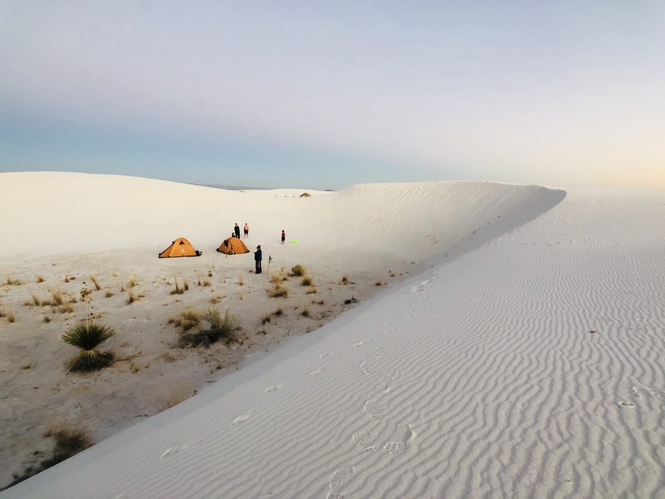 Camp at White Sands