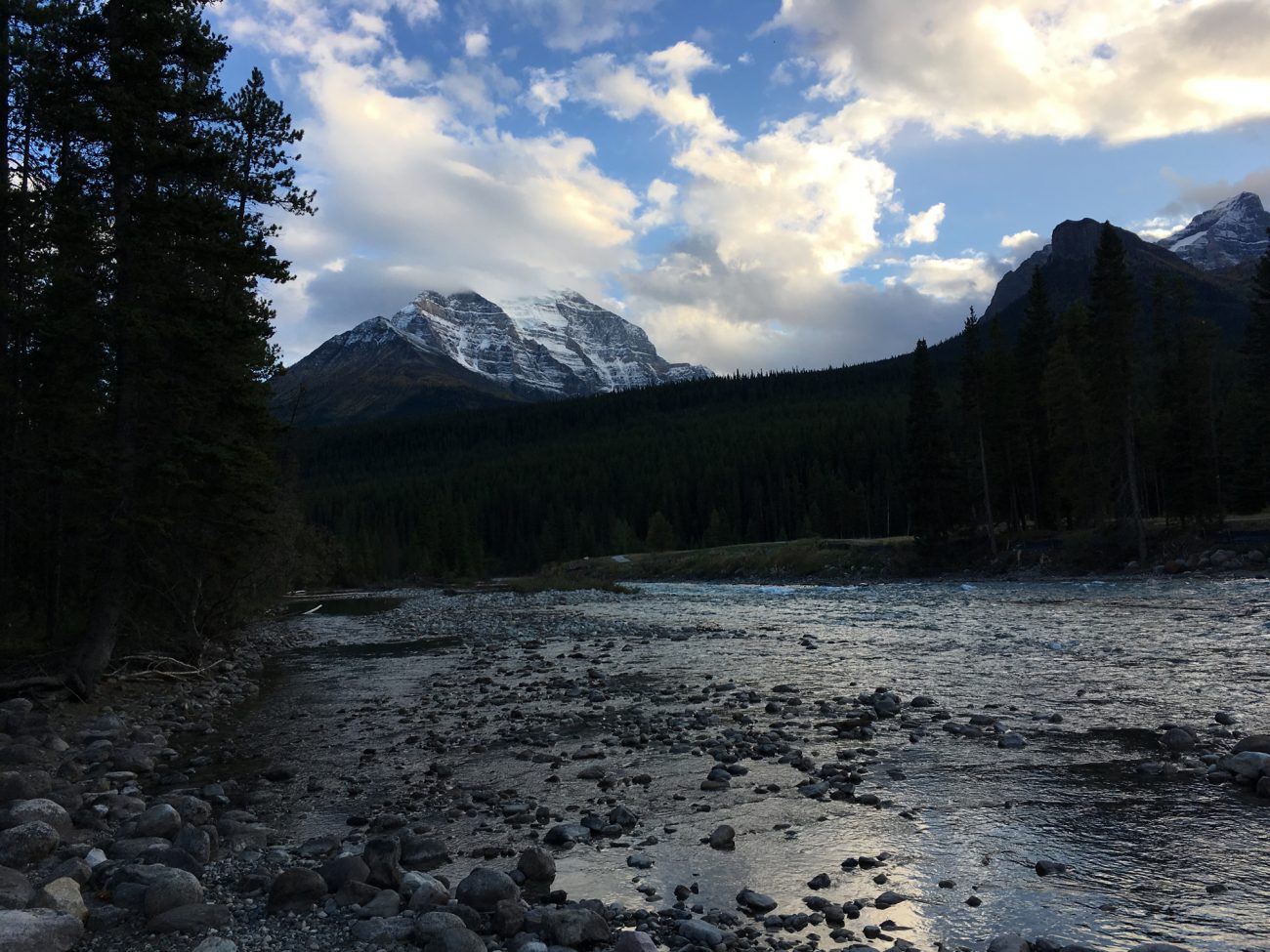 Canada Lake Louise Campground Snow Mountains