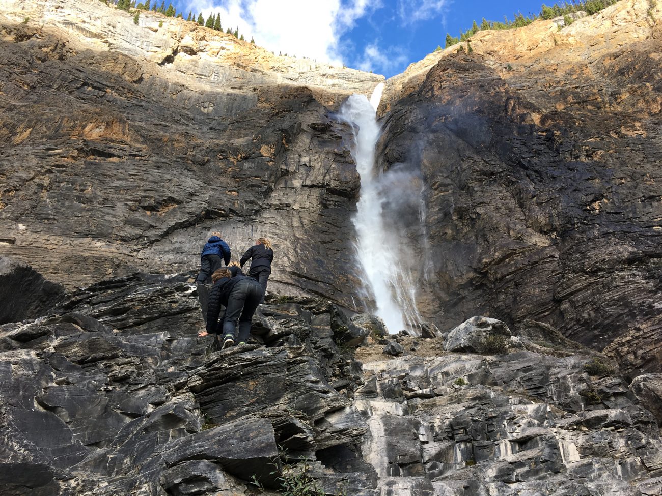 Canada Takakkaw Falls Climbing2