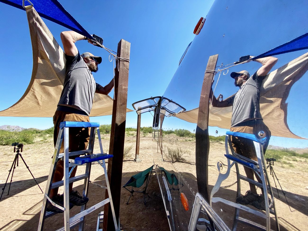 Creating Shade for our Airstream