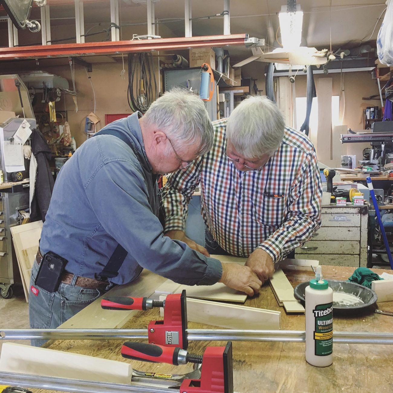 Dad And Fred Making Panel Doors