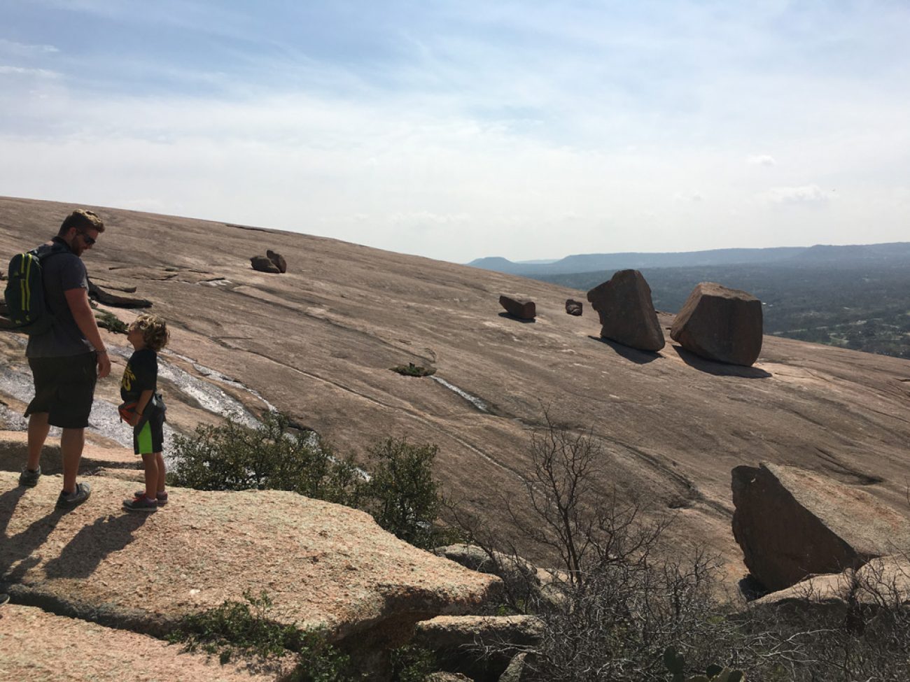 Dad and Jax at enchanted rock