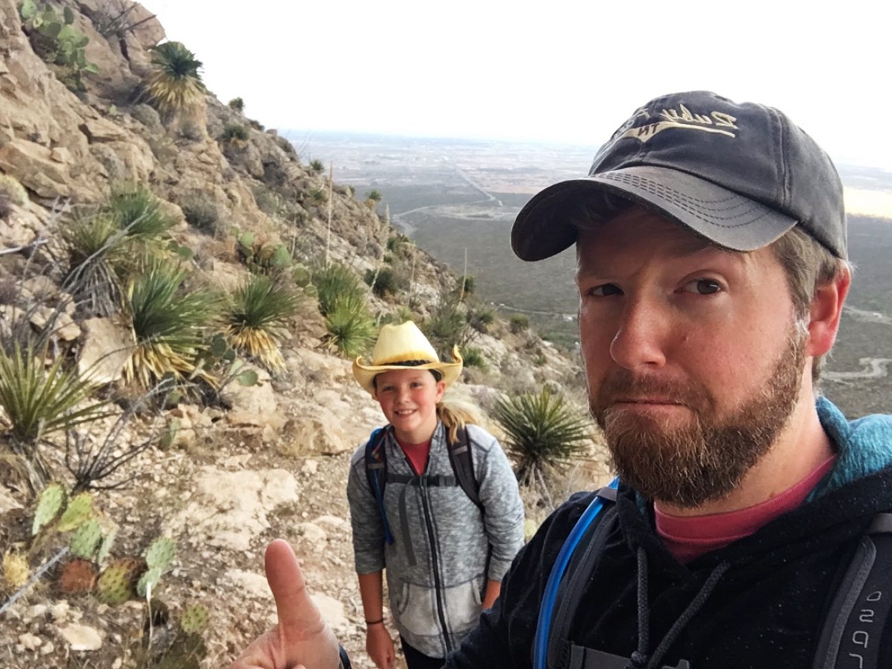 We made it to the first plateau of the Dog Canyon Trail