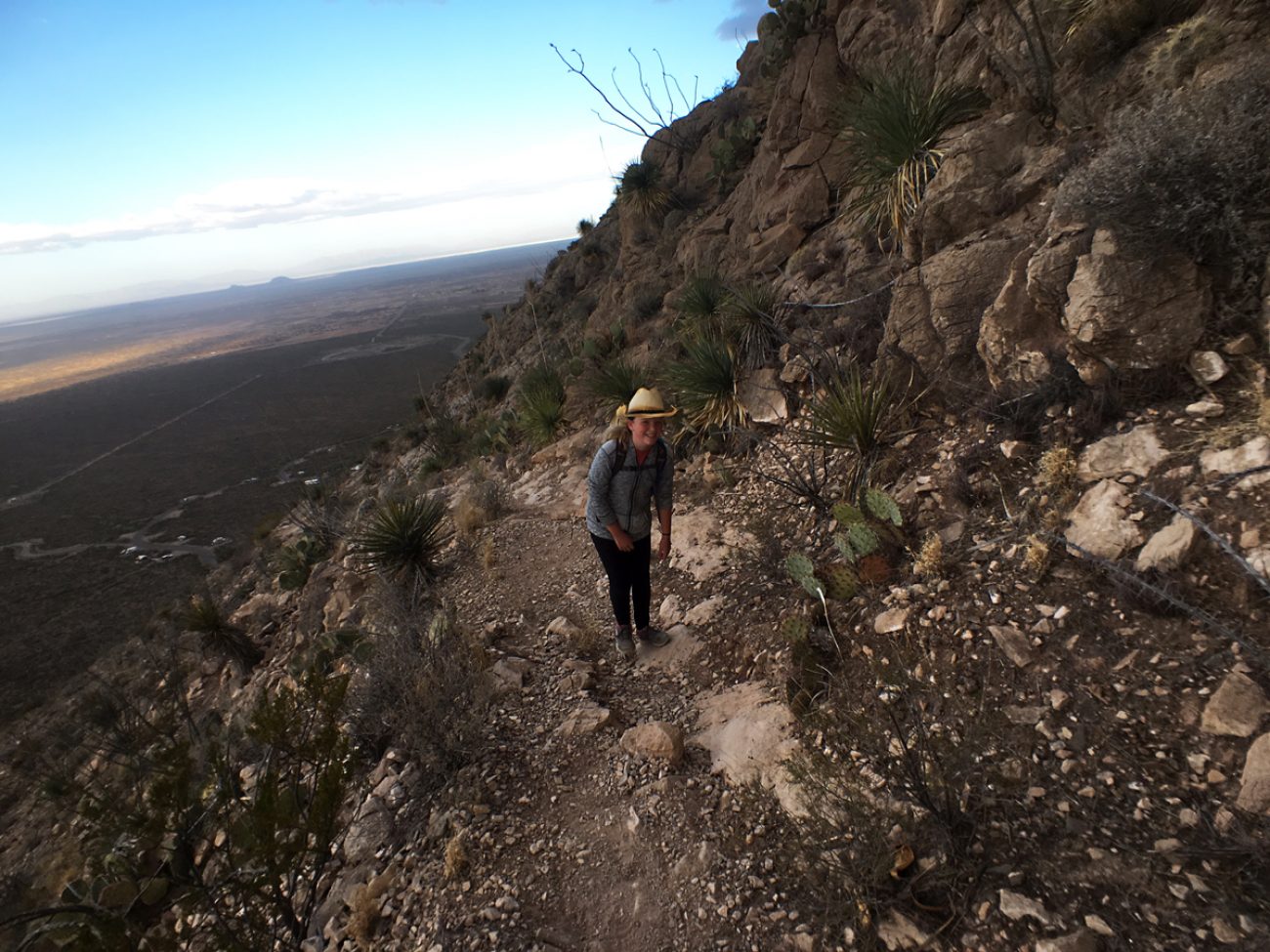 Adali making her way up the first climb