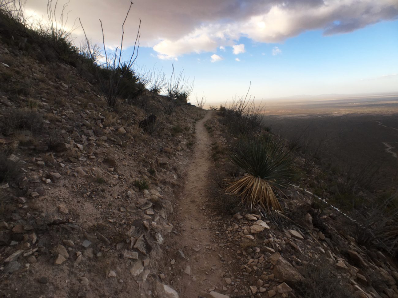 Dog Canyon Trail  Path Edge