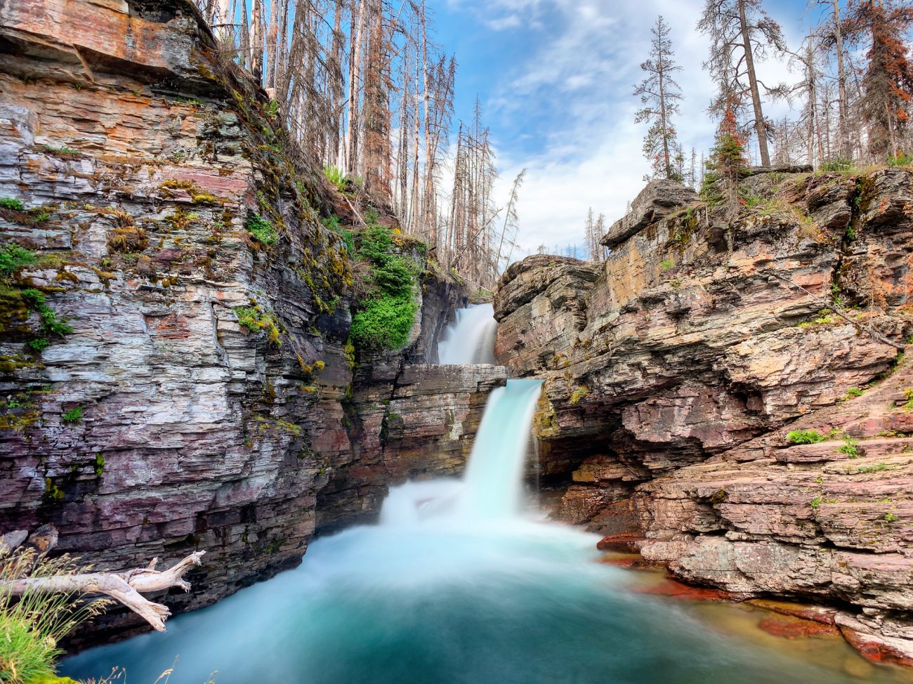 Glacier Waterfall Blurred