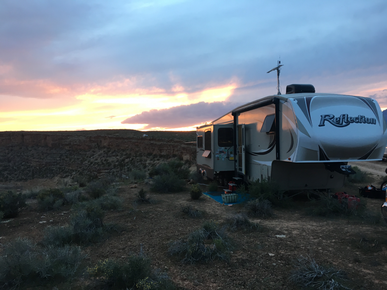 Sunset at hurricane rim