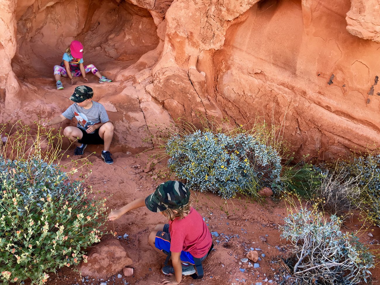 Kids playing in dirt
