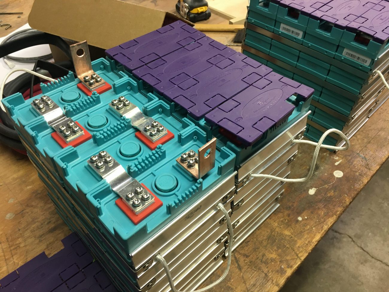 Adding copper bars in preparation for sense boards.