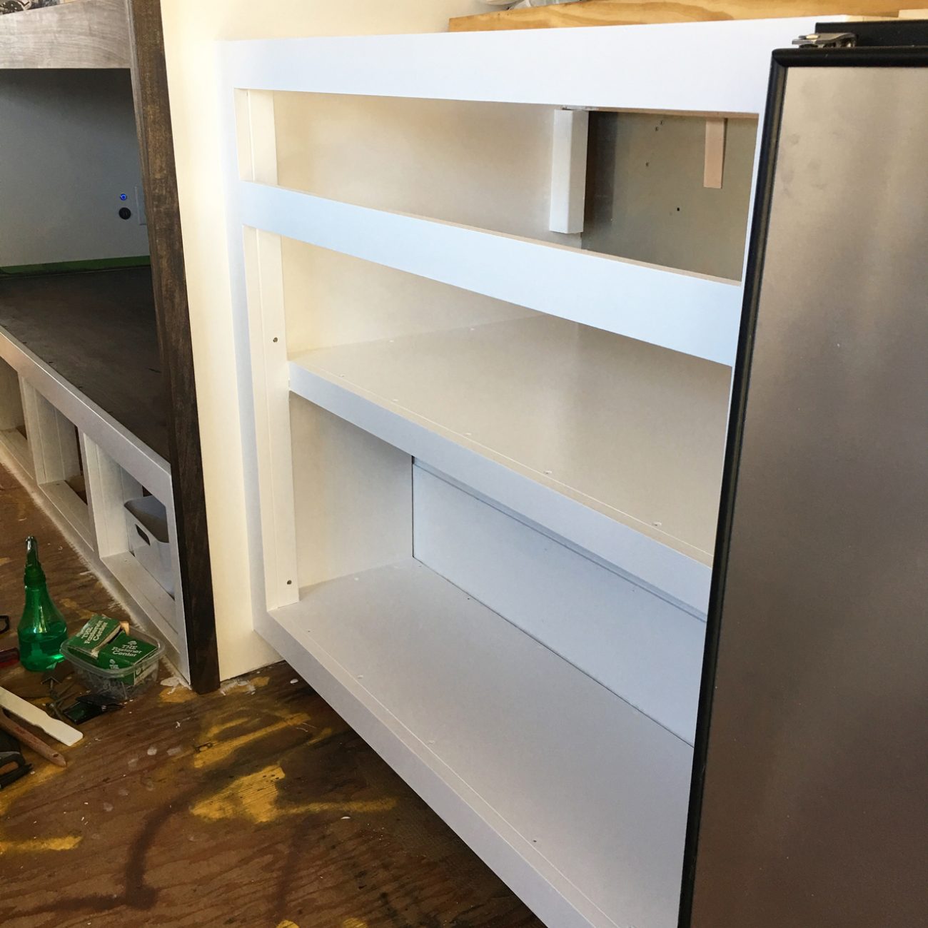 Lower Pantry Cabinet Painted