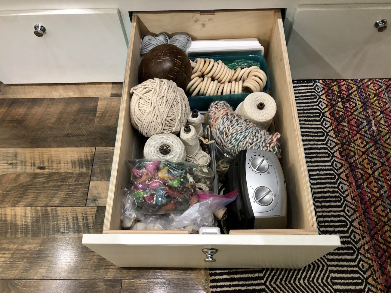 macrame supply drawer