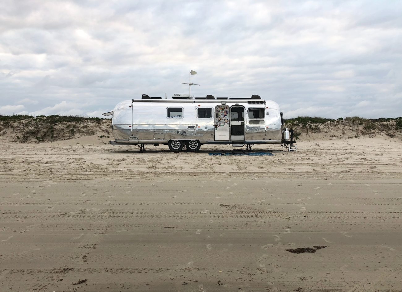 Shiny Airstream on Beach