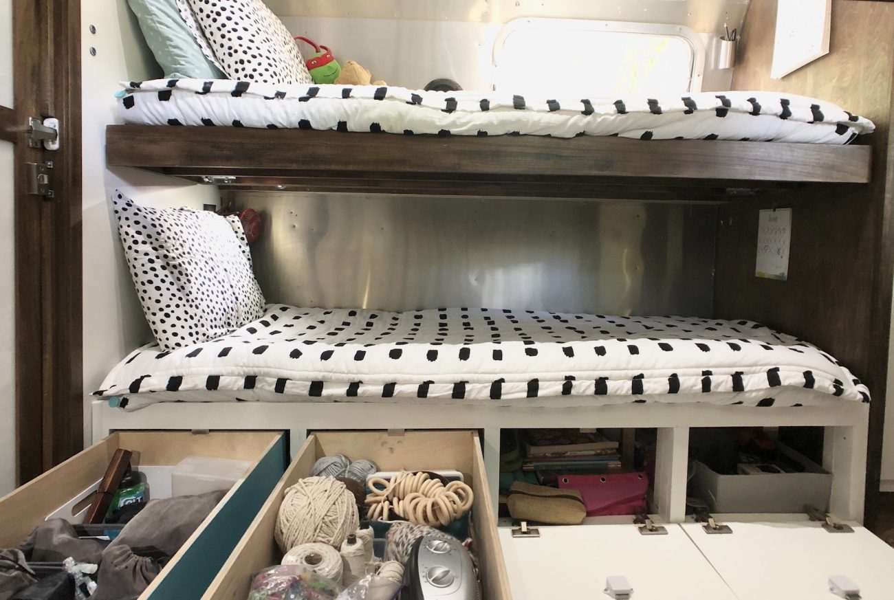 Under Bunks in Airstream