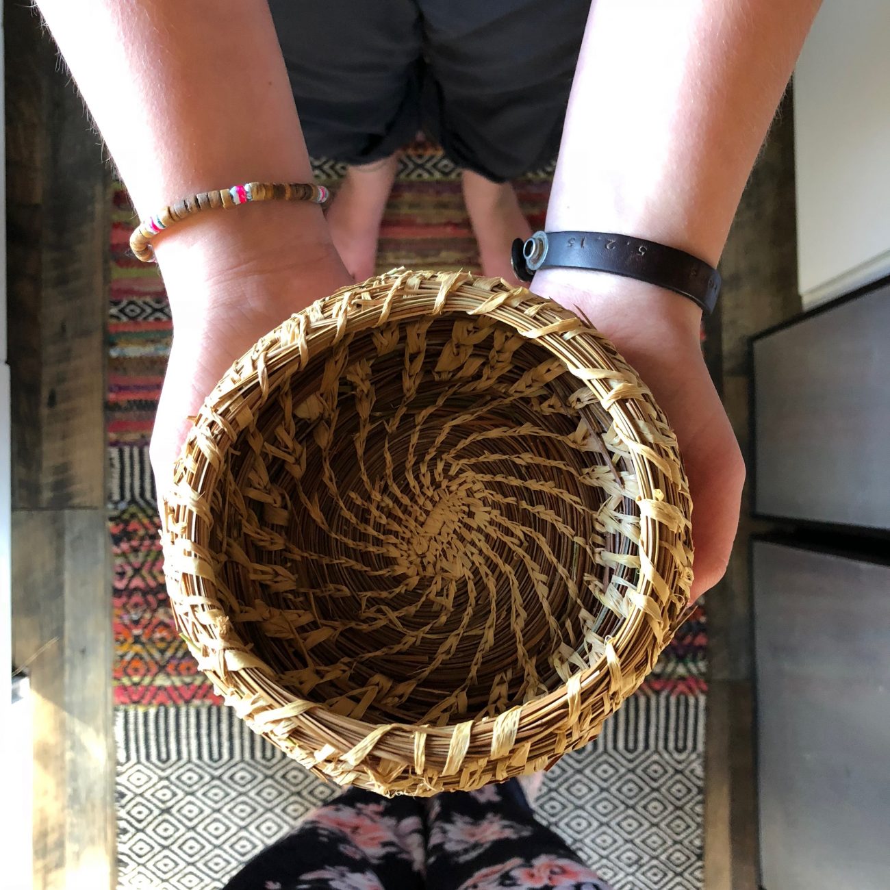 weaving baskets