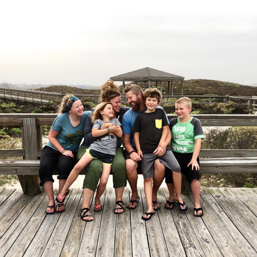 Family together for Mother's Day