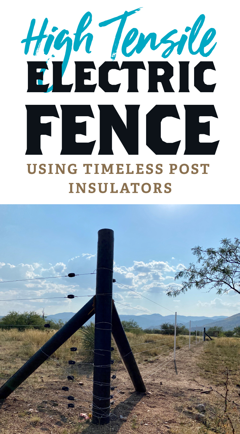 High Tensile Electric Fence with Timeless Post Insulators