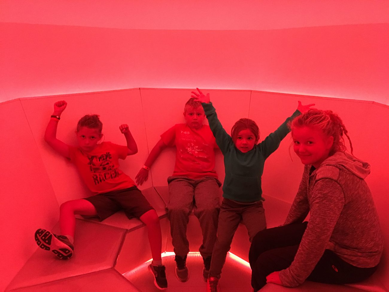 Red Kids At Meow Wolf