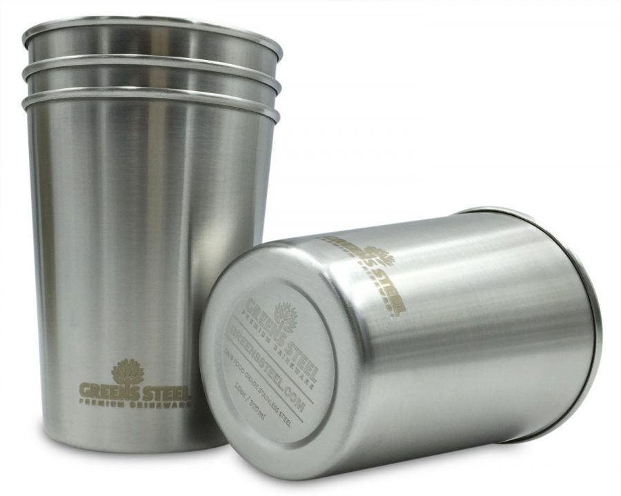 Greens Steel 10oz Stainless Steel Cups (4 Pack) - Tiny Shiny Shop ...