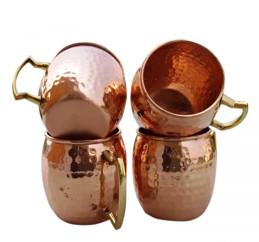 Copper Hammered Mugs