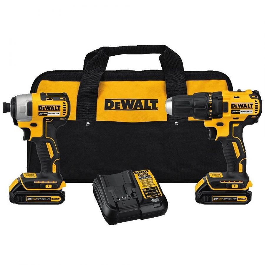 DEWALT 20V MAX Compact Brushless Drill and Impact Combo Kit Tiny