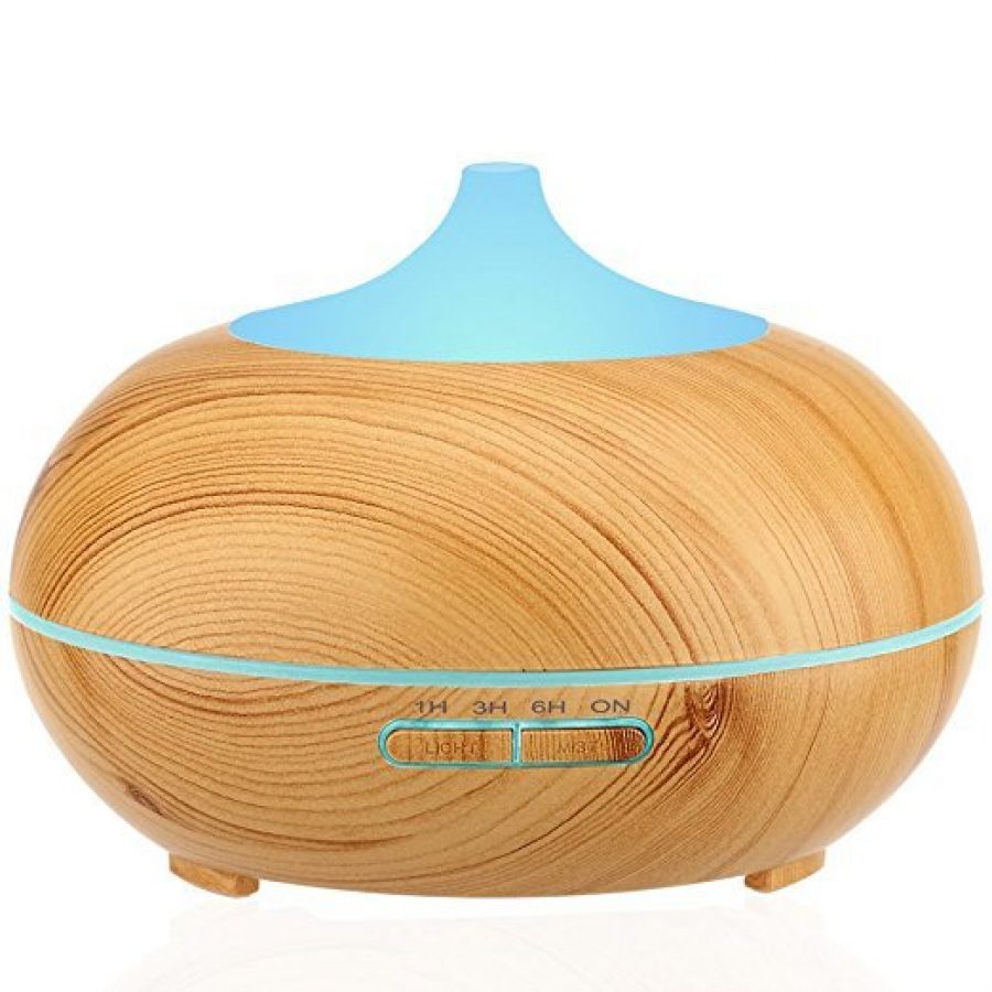 Cool Mist Humidifier - Essential Oil Moisture Diffuser Wood Grain Aroma  Whisper-Quiet For Baby Bedroom Home Office Yoga Spa 